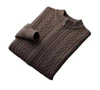 Pull Homme Manches Longues Veste Pull en Laine épaisse for Hommes, avec col mi-Haut, Business décontracté for Jeunes, Automne et Hiver, Haut Cardigan tricoté