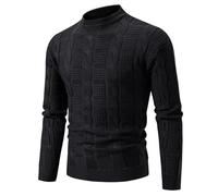 Pull Homme Marque Pull Torsadé, Maille Fine Toucher Doux Souple Col Rond Manches Longues Chaud Pullover Casual Pull-Over Sweater Chemise Automne Et Hiver