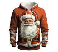 Pull Homme Noel Drole Pull Noel Pere Humour Sweat Oversize, Sweatshirts Tendance Original Casual Homme Pulls Imprimé De Noel À Capuche Poches Thermique Sweats Unisexe Noël Fun Drôles