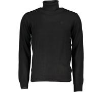 Pull homme noir manches longues col roulé en fibres recyclées, taille : M Couleur : Nero