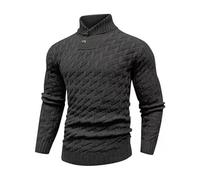 Pull Homme,Pull Homme Hiver,Sweats,Camionneur,zippé,Cardigan,Marin,col roulé,Chaud,Cachemire,Sweat zippé,col v,Laine,Long,Irlandais,Over,sous,Blanc,Polaire,Vetement,cheminée,Chic Elegant,Noir，L