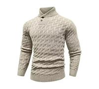 Pull Homme,Pull Homme Hiver,Sweats,Camionneur,zippé,Cardigan,Marin,col roulé,Chaud,Cachemire,Sweat zippé,col v,Laine,Long,Irlandais,Over,sous,Blanc,Polaire,Vetement,cheminée,Chic Elegant,Beige，S