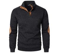 Pull Homme,Pull Homme Hiver,Sweats,Camionneur,zippé,Cardigan,Marin,col roulé,Chaud,Cachemire,Sweat zippé,col v,Laine,Long,Irlandais,Over,sous,Blanc,Polaire,Vetement,cheminée,Chic Elegant,Noir，L