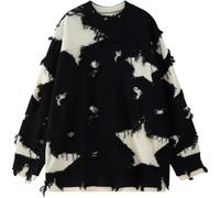 Pull Homme Punk Ample surdimensionné Tendance décontracté Manches Longues col Rond Tricot