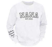 Pull Homme Sweat sans Capuche Sweat-Shirt Homme col Rond Manches Longues imprimé Tendance Doux Confortable décontracté Quotidien Plein air activités idéal (White, XXL)