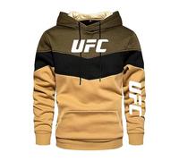 Pull Homme U.F.C, Sweat à Capuche à Manches Longues avec Serrage, Vêtements Chaud Confortable pour Cosplay-Khaki||S