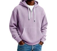 Pull Homme Zippé Sweat à Capuche Maille Côtelée Sweatshirt Chaud Automne | Pull sweat à capuche zippé en tricot côtelé chaud avec cordon et finitions soignées pour un look casual chic au travail