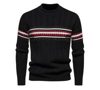 Pull Hommes Grande Taille Tricot Hoodies Col Rond À Manche Longue Chaude pour Printemps Automne Hiver Chandail Coupe Slim De Base Tuniques Pull Unicolore Mode Douce Et Confortable Tee Shirt