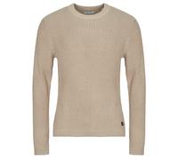 Pull hommes Jack & Jones JJEDOVER KNIT CREW NECK Beige EU S