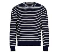 Pull hommes Tommy Hilfiger BRETON STRUCTURE CREW NECK Marine EU XL