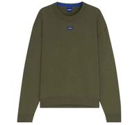 HUGO Pull Relaxed avec badge logoté bleu - Style San Casey-CP, 50543784 Olive M