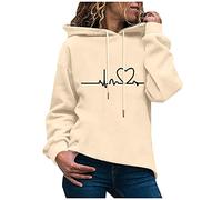 Pull imprimé décontracté à Capuche pour Femmes Sweats à Capuche et Sweat-Shirts à Manches Longues pour Femmes Pull pour Femmes Capuche
