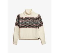 Pull jacquard à col roulé femme Superdry Beige XL