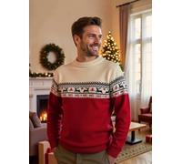 Pull jacquard adulte noël capsule famille rouge M