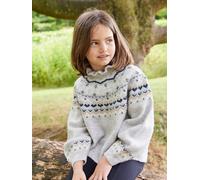 VERTBAUDET Pull Jacquard détails Brillants Fille Gris chiné 3A