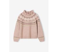 VERTBAUDET Pull Jacquard détails Brillants Fille Rose poudré 3A