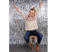 Pull jacquard enfant mixte noël capsule famille écru 4A