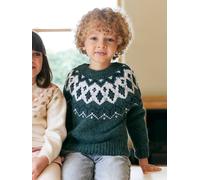VERTBAUDET Pull Jacquard garçon col Rond Vert 8A