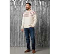 Pull jacquard homme noël capsule famille écru L