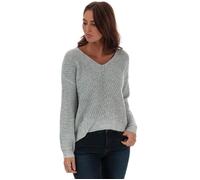 Jacqueline de Yong Pull en Tricot pour Femme Col en V, Cloud Dancer - Détail : w. Black Ply, M