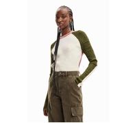 Pull jaspé tissu côtelé femme Desigual XL