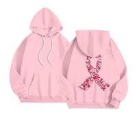 Pull Jaune Sweat Polaire Femme Veste Chaude Hiver avec Capuche Vetement Octobre Rose Marin Pulls, Gilets Et Sweats Hoodie Cancer du Sein Vêtements Ski Zippé Chaud Oversize Vert Plaid Long~
