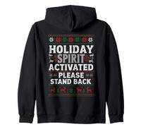 Pull Laid Please Stand Back Xmas Ugly Activated Holiday Spirit Sweat à Capuche