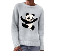 Pull Laine Femme, Pull FéMinin à Manches Longues Motif Imprimé éLéGant pour Confort Chaleureux DéContracté