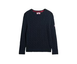Pull large en maille torsadÃ©e femme Superdry Bleu S