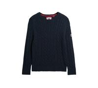 Pull large en maille torsadée femme Superdry Bleu L