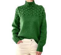 Pull Large Femme Chaud Pull Tres Chaud Femme à Col Roulé pour à Col Bénitier pour Vetement Chic Les Fetes Green M