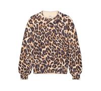 Pull léopard fantaisie avec un col rond côtelé et des manches longues 2