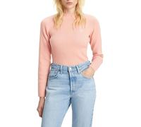 Pull Levi's pour femmes Crew Rib Sweater, pull en tricot, rose clair XS