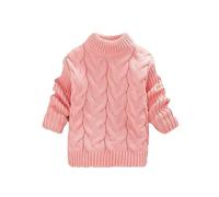 Pull Long Enfant Fille Chaud Hiver Tricoté 1-8 Ans Chandail Fille Manche Longue Col Roulé Classique Chic Pas Cher Mignon Confortable Pullover Haut Sweater (5-6 Years)