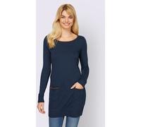 Pull long look tendance avec découpes au dos - Linea Tesini - bleu foncé BLEU FONCÉ 36