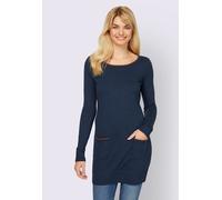 Pull long look tendance avec découpes au dos - Linea Tesini - bleu foncé BLEU FONCÉ 40