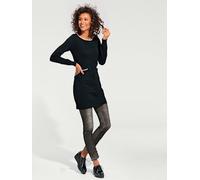 Pull long look tendance avec découpes au dos - Linea Tesini - noir NOIR 40