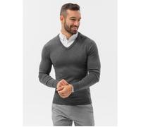 Pull Longsleeve avec Col Chemise - Ombre - Pour Homme - Gris foncé L