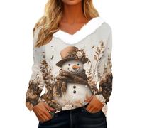 Pull Lumineux Noel Chaud Women Intérieur Sexy Pull Doux Sweat De Noel Femme Pilou Fete Grande Polaire Sequins Sweat Christmas Jumper Shirt Manche Couple Sweater 3XL