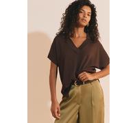 Pull manches courtes col polo - Sonia Polo - S - Chocolat - Femme - Etam