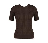 Pull manches courtes en maille stretch femme Gant Marron M