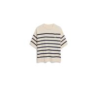 ARMEDANGELS – Pull femme rayé en lin mélangé – non teinté / teinté bleu marine – XS