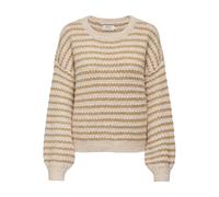 Pull manches longues femme Only Onlann Structure Tructure Knt Beige S