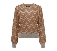 Pull manches longues femme Only Onlnicole Life Glitter Knt Marron S