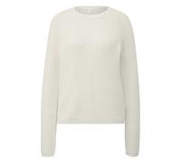 Pull manches raglan en maille chinée femme QS Blanc S