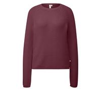 Pull manches raglan en maille chinée femme QS Rouge S