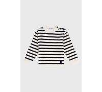 Pull marin col rond à boutons fouesnant enfant nature/navire 2A