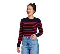 Armor Lux Pull Marin rayé Briac - Laine mérinos Rich Navy/Braise XL