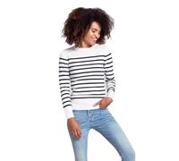 Armor Lux Pull Marin rayé Paimpol - Laine et Acrylique Milk/Rich Navy M