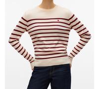 Pull Marinière Dory Avec Coeur Brodé Rouge Col Rond Femme Vero Moda